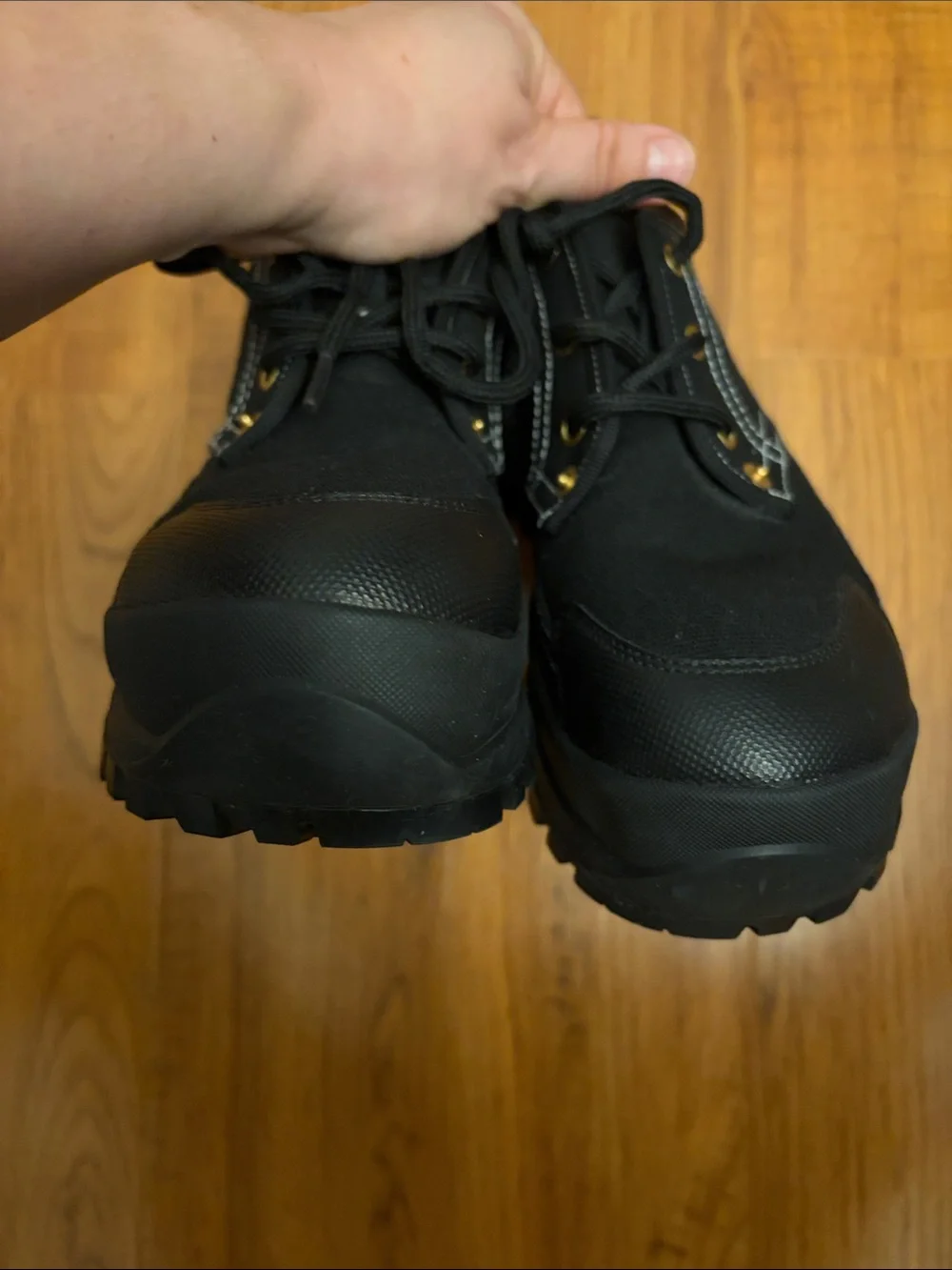 Stella McCarney + vibram Men's Black Canvas Lace-Up Platform Sneakers,39/ US 8.5